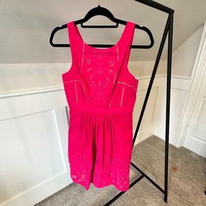 Anthropologie Bright Pink Summer Dress